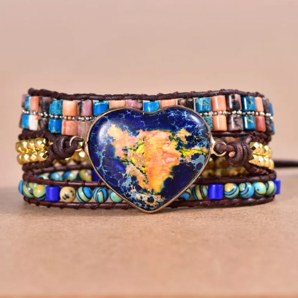 Handmade Natural Crystal Gemstone Wrap Bracelet Hippie Chic …